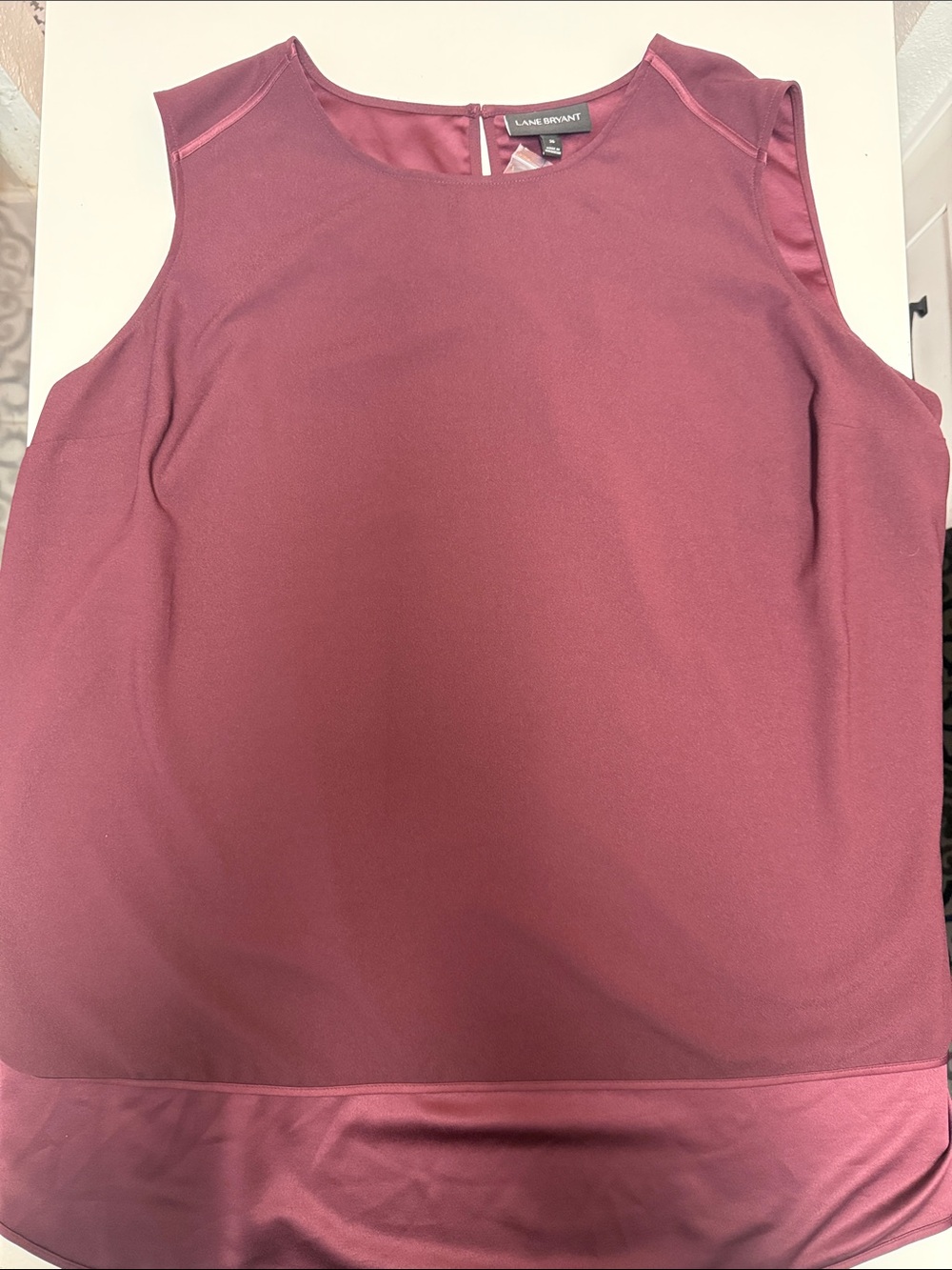 Lane Bryant Sleeveless Blouse in Deep Plum